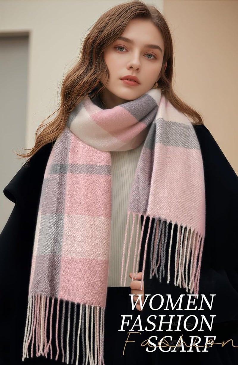 Pleneal Scarf for Women, Womens Winter/Fall Scarf,Long Plaid Shawls and Wraps, Cashmere Feel Blanket Pashmina Scarves - Image 2
